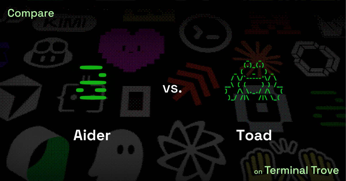 Aider vs Toad - Terminal Trove