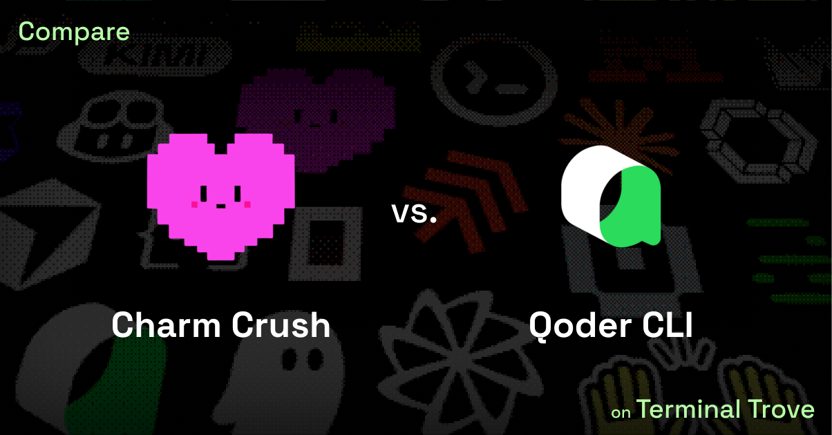 Charm Crush vs Qoder CLI - Terminal Trove