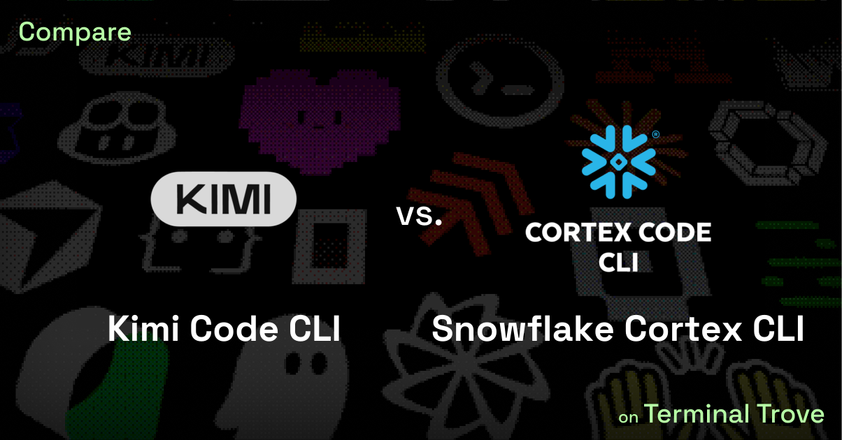 Kimi Code CLI vs Snowflake Cortex CLI - Terminal Trove