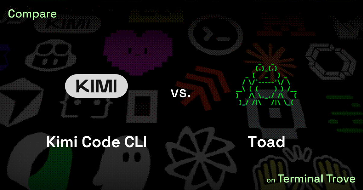 Kimi Code CLI vs Toad - Terminal Trove