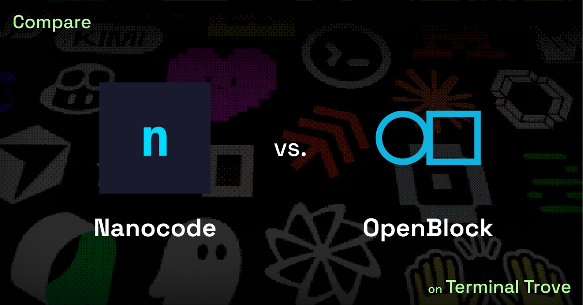 Nanocode vs OpenBlock - Terminal Trove