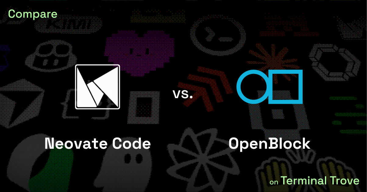 Neovate Code vs OpenBlock - Terminal Trove