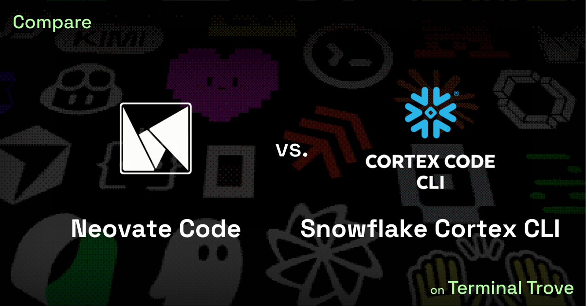 Neovate Code vs Snowflake Cortex CLI - Terminal Trove