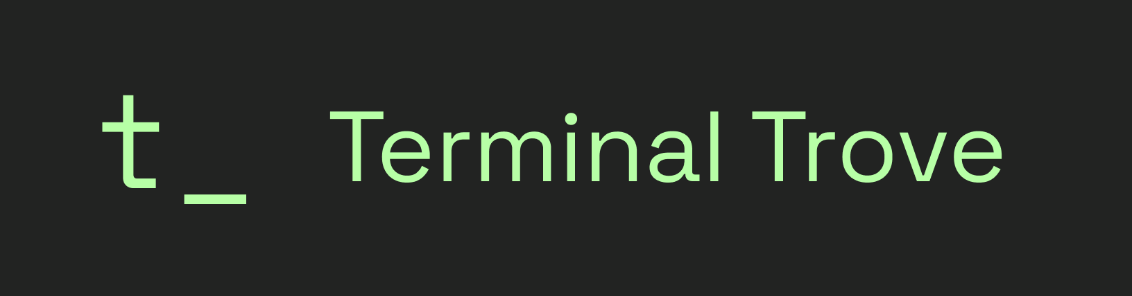 Terminal Trove logo and wordmark in standard colors