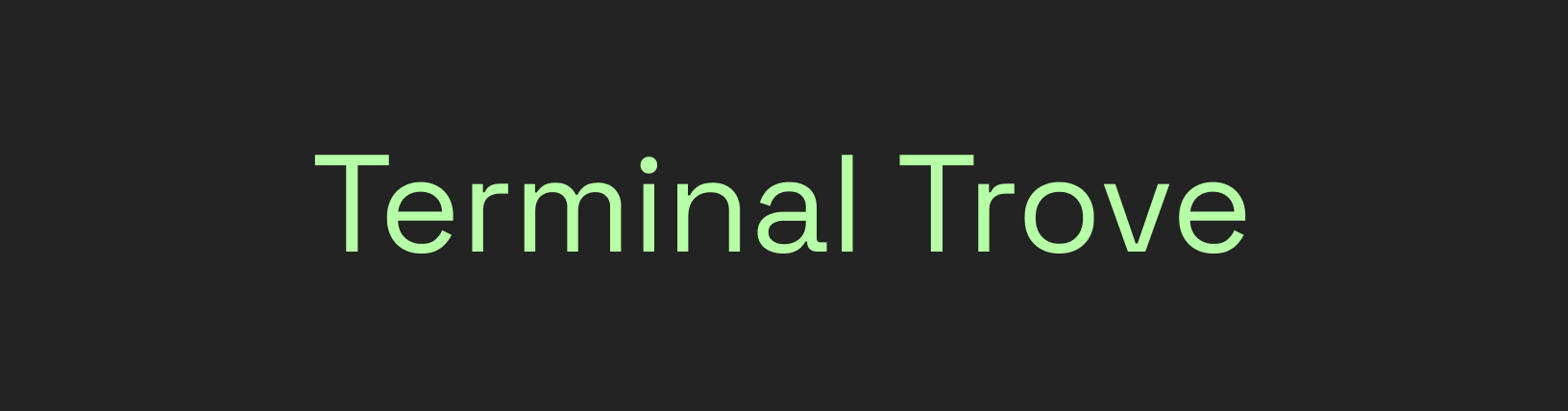 Terminal Trove wordmark with green accent