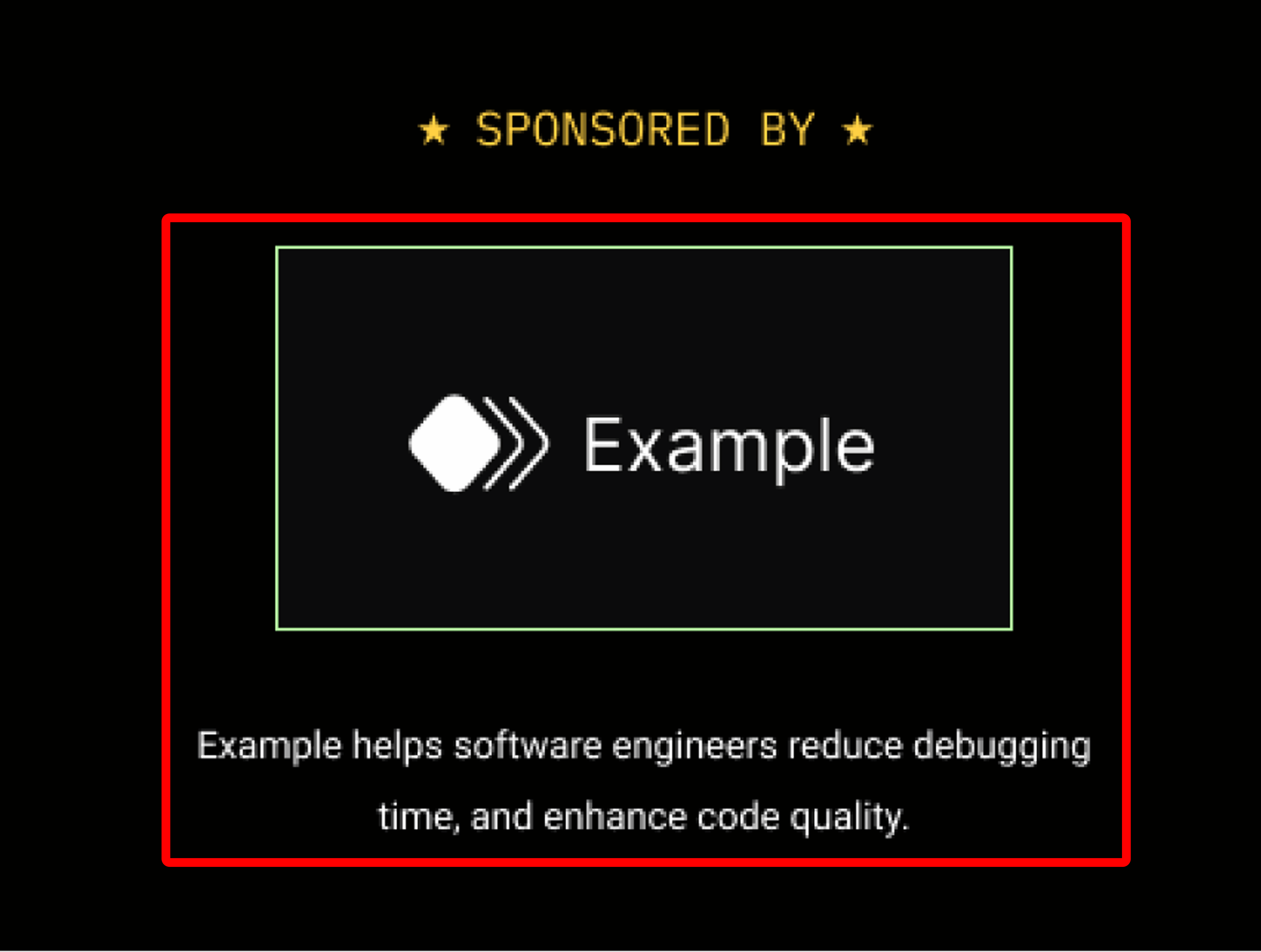 Large banner placement example